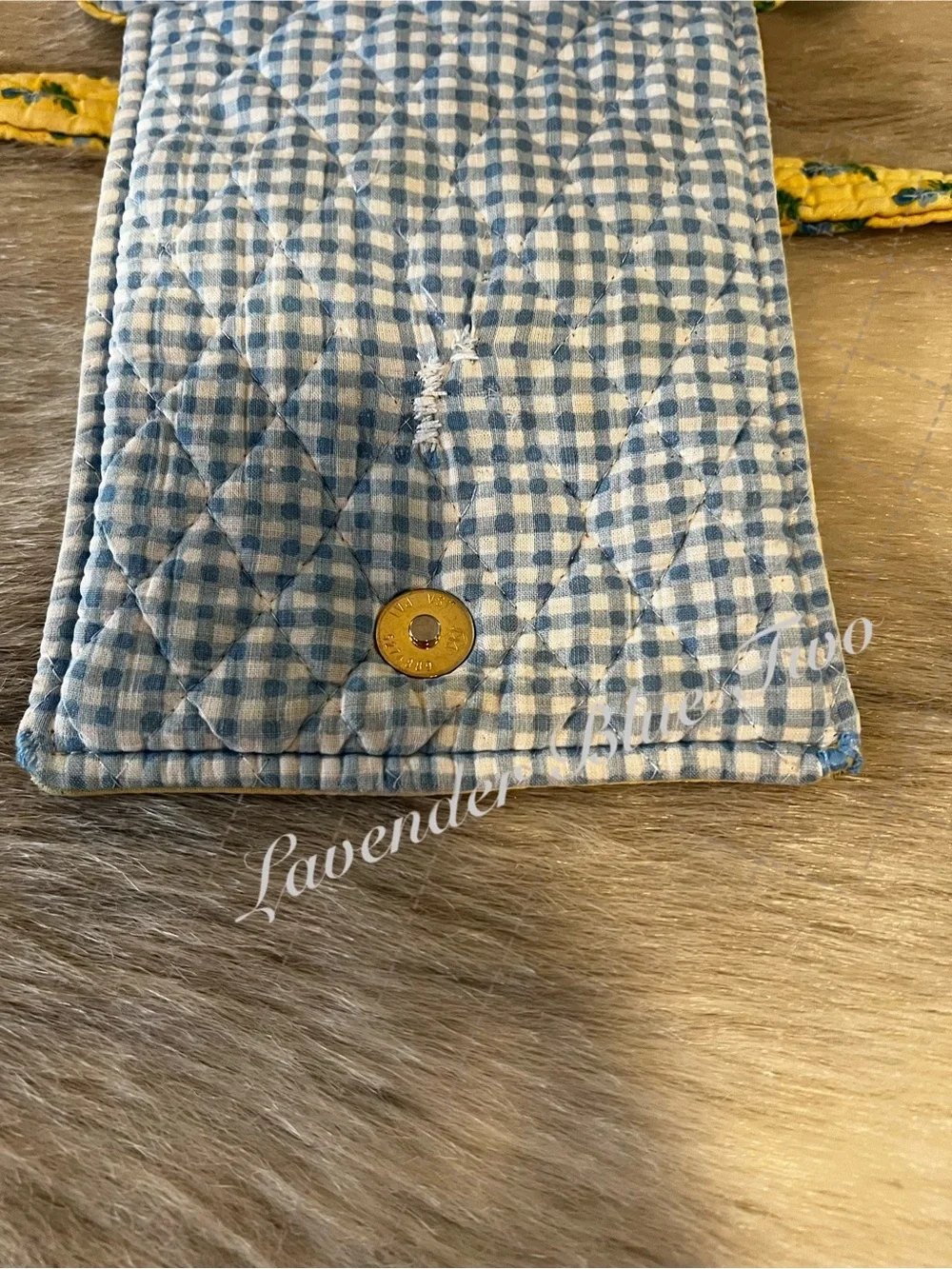 Vintage VERA BRADLEY Katherine 2004 Mimi Flap Backpack USA Yellow Blue Floral